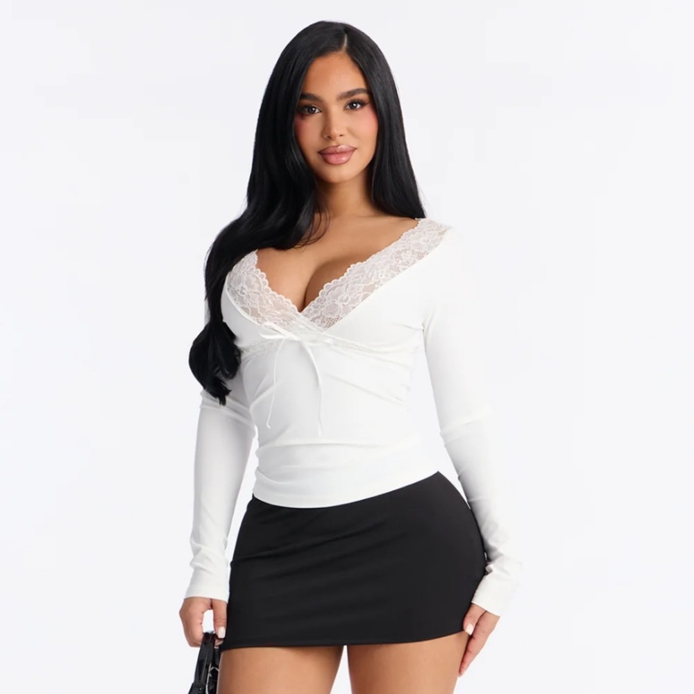 Bridget Long Sleeve Top - Ivory